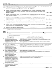 IRS Form 637 Application for Registration (For Certain Excise Tax Activities), Page 2