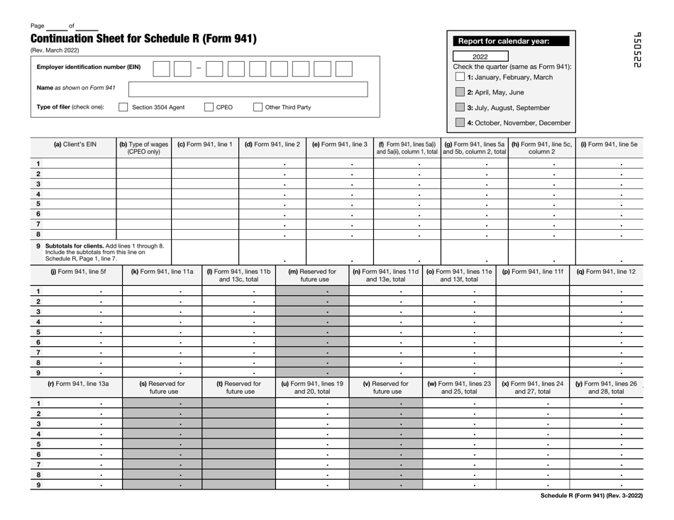 IRS Form 941 Schedule R Allocation Schedule for Aggregate Form 941 Filers, Page 2