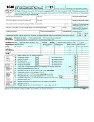 IRS Form 1040 U.S. Individual Income Tax Return