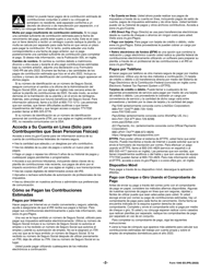 IRS Formulario 1040-ES(PR) Contribuciones Federales Estimadas Del Trabajo Por Cuenta Propia Y Sobre El Empleo De Empleados Domesticos - Puerto Rico (Puerto Rican Spanish), Page 2