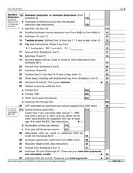 IRS Form 1040-SR U.S. Tax Return for Seniors, Page 2