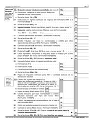 IRS Formulario 1040-SR(SP) Declaracion De Impuestos De Los Estados Unidos Para Personas De 65 Anos De Edad O Mas (Spanish), Page 2