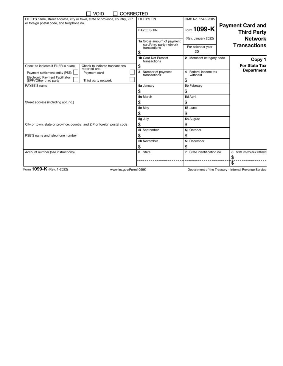 IRS Form 1099-K Payment Card and Third Party Network Transactions, Page 3