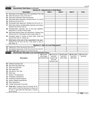 IRS Form 7203 S Corporation Shareholder Stock and Debt Basis Limitations, Page 2