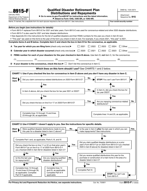 IRS Form 8915-F  Printable Pdf