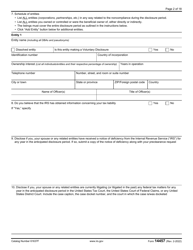 IRS Form 14457 Voluntary Disclosure Practice Preclearance Request and Application, Page 2