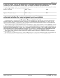 IRS Form 14457 Voluntary Disclosure Practice Preclearance Request and Application, Page 6