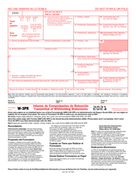 IRS Formulario W-3PR Informe De Comprobantes De Retencion Transmittal of Withholding Statements (Puerto Rican Spanish), Page 2