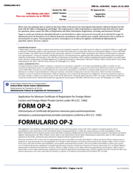 Form OP-2 Application for Mexican Certificate of Registration for Foreign Motor Carriers and Foreign Motor Private Carriers Under 49 U.s.c. 13902 (English/Spanish), Page 7