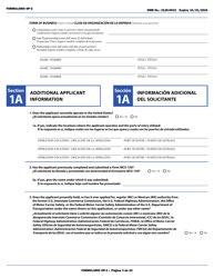 Form OP-2 Application for Mexican Certificate of Registration for Foreign Motor Carriers and Foreign Motor Private Carriers Under 49 U.s.c. 13902 (English/Spanish), Page 9