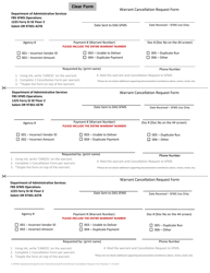 Document preview: Warrant Cancellation Request Form - Oregon