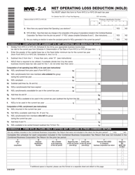 Form NYC-2.4 Net Operating Loss Deduction (Nold) - New York City