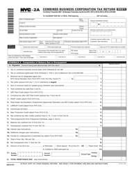 Form NYC-2A Combined Business Corporation Tax Return - New York City
