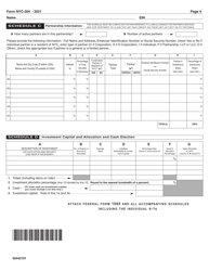 Form NYC-204 Unincorporated Business Tax Return for Partnerships (Including Limited Liability Companies) - New York City, Page 4