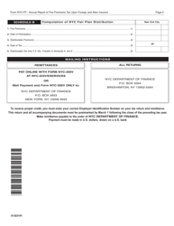 Form NYC-FP Annual Report of Fire Premiums Tax Upon Foreign and Alien Insurers - New York City, Page 2