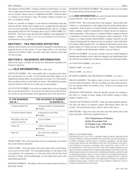 Form DOF-1 Change of Business Information - New York City, Page 2