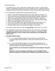 Employment Agency Renewal Self-certification - New York City, Page 2
