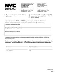 Tow Truck Company - Renewal Application Supplement - New York City, Page 4