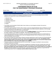 Form DDD-2113A Ddd-Evv Member Contingency/Back-Up Plan for the Independent Provider Program - Arizona, Page 4