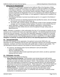 Form HCS281 Application Instructions for a Home Care Organization License - California, Page 12