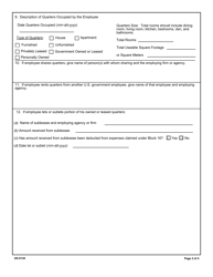 Form DS-0130 Lqa - Living Quarters Allowance Annual/Interim Expenditures Work Sheet, Page 2