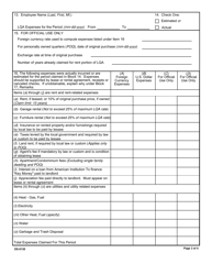 Form DS-0130 Lqa - Living Quarters Allowance Annual/Interim Expenditures Work Sheet, Page 3