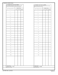 DA Form 1506-1 Statement of Service (Continuation Sheet), Page 2