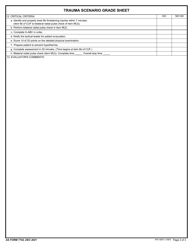 DA Form 7742 Trauma Scenario Grade Sheet, Page 3