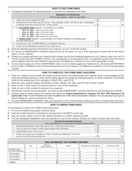 Form 500ES Virginia Estimated Tax Declaration for Corporations - Virginia, Page 2