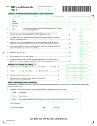 Form 760-ADJ Schedule ADJ Virginia Schedule of Adjustments - Virginia, Page 2