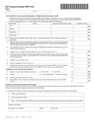 Schedule 760PY ADJ Schedule of Adjustments for Part-Year Residents - Virginia, Page 2