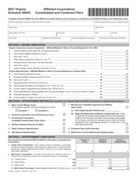 Schedule 500AC Affiliated Corporations Consolidated and Combined Filers - Virginia