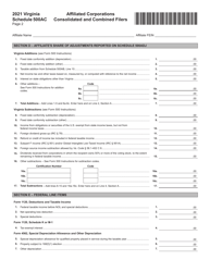 Schedule 500AC Affiliated Corporations Consolidated and Combined Filers - Virginia, Page 2