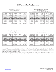 Instructions for Form IN-111 Vermont Income Tax Return - Vermont, Page 12