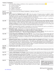Instructions for Form IN-111 Vermont Income Tax Return - Vermont, Page 9