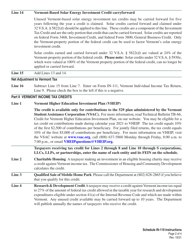 Instructions for Schedule IN-119 Vermont Tax Adjustments and Nonrefundable Credits - Vermont, Page 2