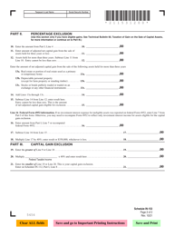 Schedule IN-153 Vermont Capital Gain Exclusion Calculation - Vermont, Page 2