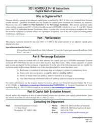 Document preview: Instructions for Schedule IN-153 Vermont Capital Gain Exclusion Calculation - Vermont