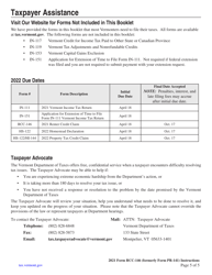 Instructions for Form RCC-146 Vermont Renter Credit Claim - Vermont, Page 5