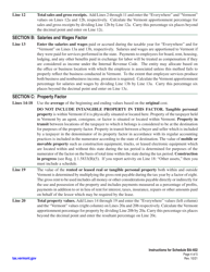 Instructions for Schedule BA-402 Vermont Apportionment &amp; Allocation - Vermont, Page 4