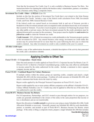 Instructions for Schedule BA-404 Vermont Tax Credits Earned, Applied, Expired, and Carried Forward - Vermont, Page 2