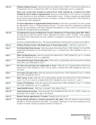 Instructions for Schedule BI-472 Non-composite Schedule - Vermont, Page 2