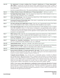 Instructions for Schedule BI-473 Vermont Composite - Vermont, Page 2
