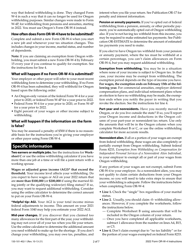 Instructions for Form OR-W-4, 150-101-402 Oregon Withholding Statement and Exemption Certificate - Oregon, Page 2