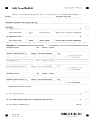 Form OR-40-N (150-101-048) Oregon Individual Income Tax Return for Nonresidents - Oregon, Page 2