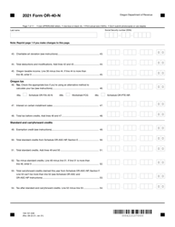 Form OR-40-N (150-101-048) Oregon Individual Income Tax Return for Nonresidents - Oregon, Page 7