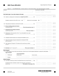 Form OR-40-N (150-101-048) Oregon Individual Income Tax Return for Nonresidents - Oregon, Page 9