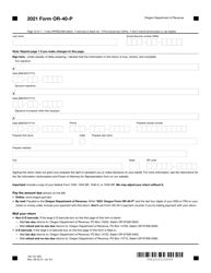 Form OR-40-P (150-101-055) Oregon Individual Income Tax Return for Part-Year Residents - Oregon, Page 10