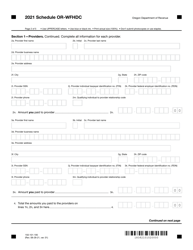 Form 150-101-195 Schedule OR-WFHDC Oregon Working Family Household and Dependent Care Credit - Oregon, Page 2