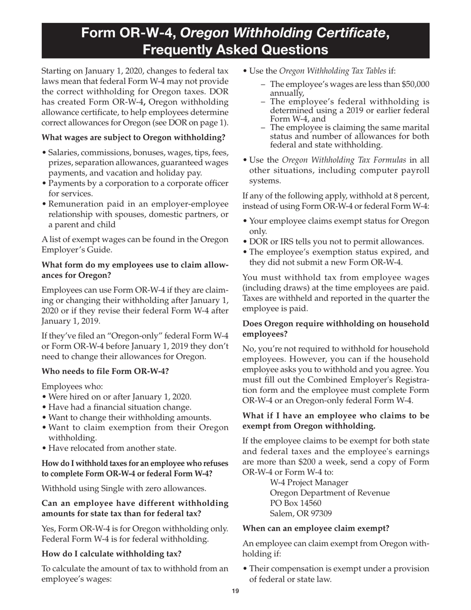 Form 150-211-155 Oregon Combined Payroll Tax Report Instructions for Oregon Employers - Oregon, Page 21